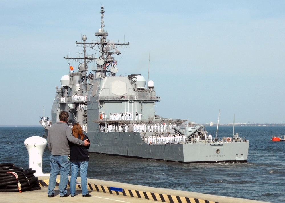 USS Monterey deploys