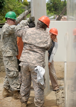 BK 13 - Barangay church volunteers help CJCMOTF team with construction