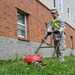 'Outlaw' soldiers battle lawless grass during spring cleaning