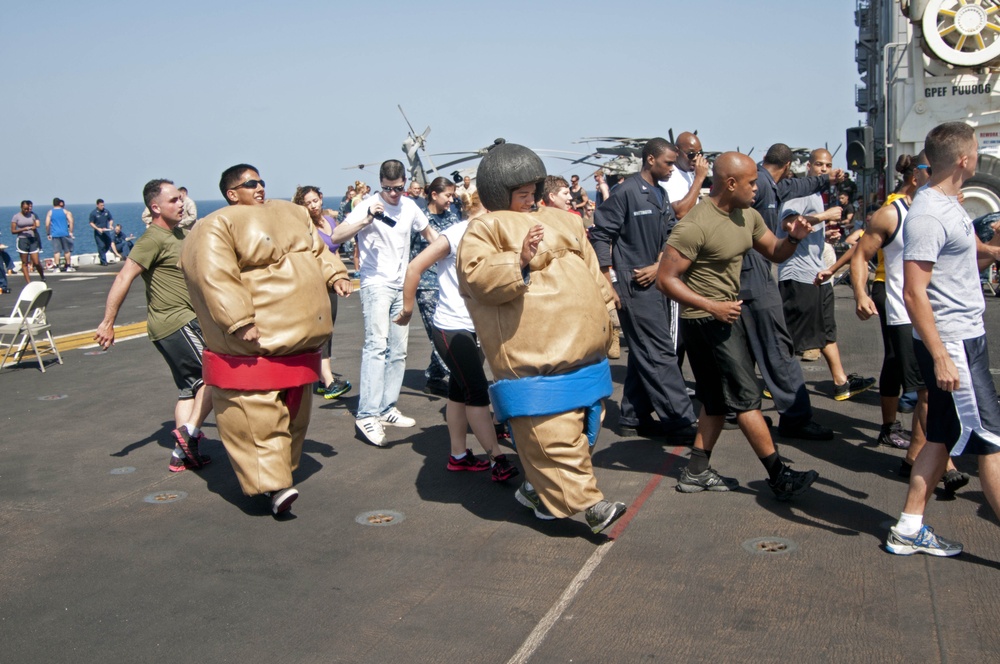 USS Peleliu steel beach picnic