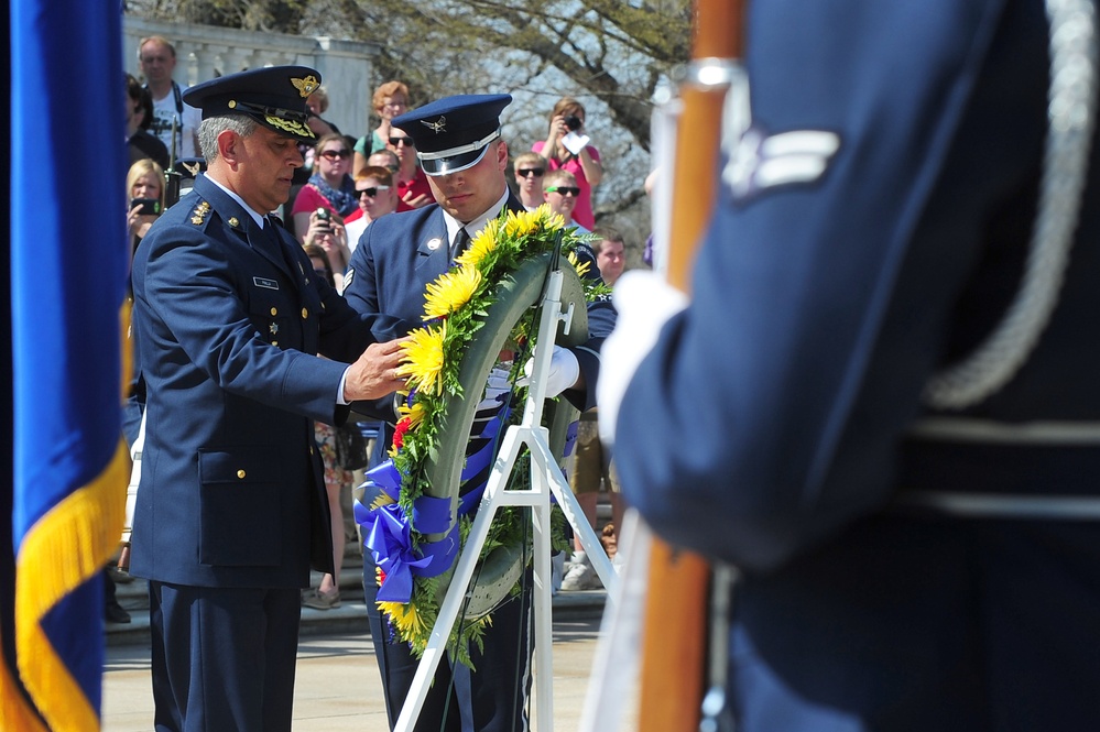 Colombian air force wreath-laying ceremony