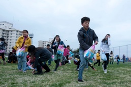 Flash: Easter Bunny sighting in Yokosuka! Eggs, candy found on softball fields