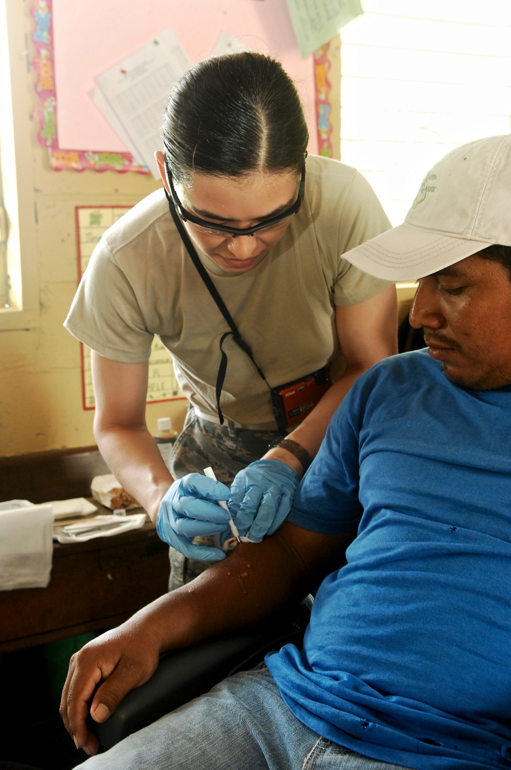 Medical readiness training exercise at San Pedro Columbia School