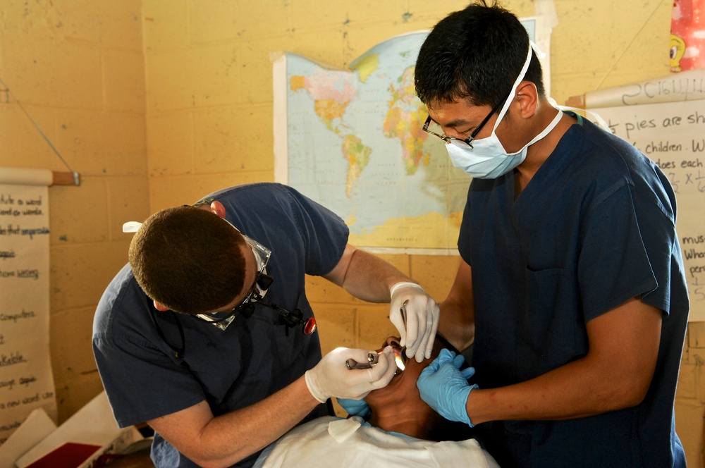 Medical readiness training exercise at San Pedro Columbia School