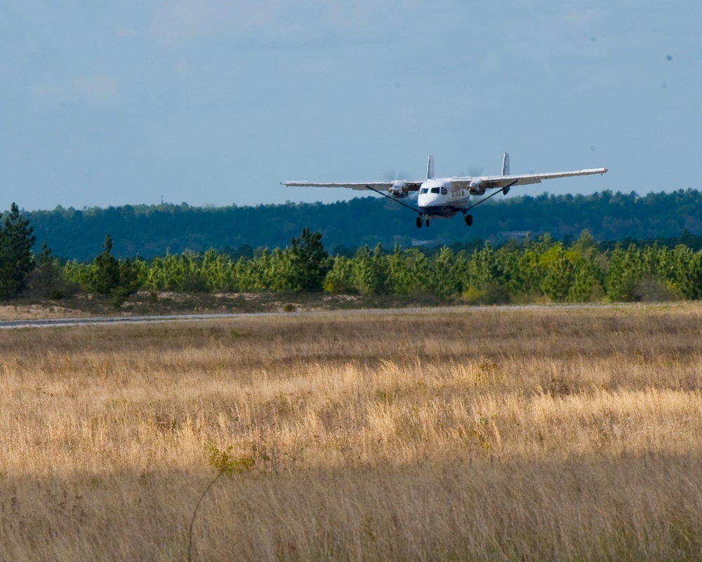 First military personnel free fall from C-145A