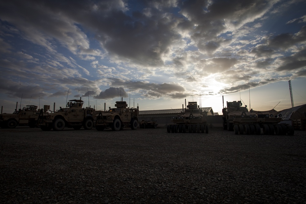 Staged for the night