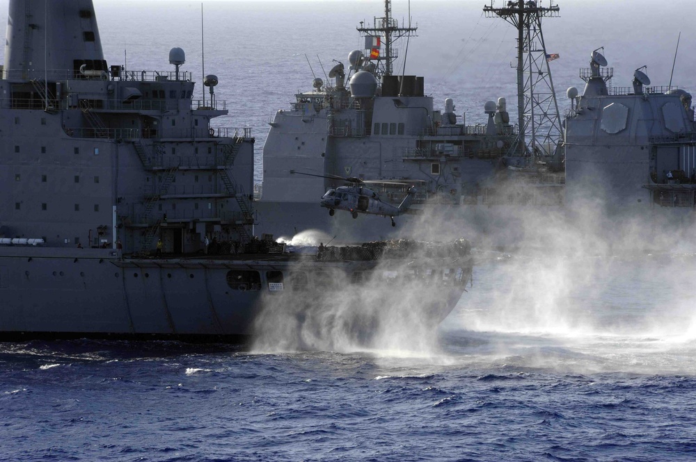 USS John C. Stennis replenishment at sea