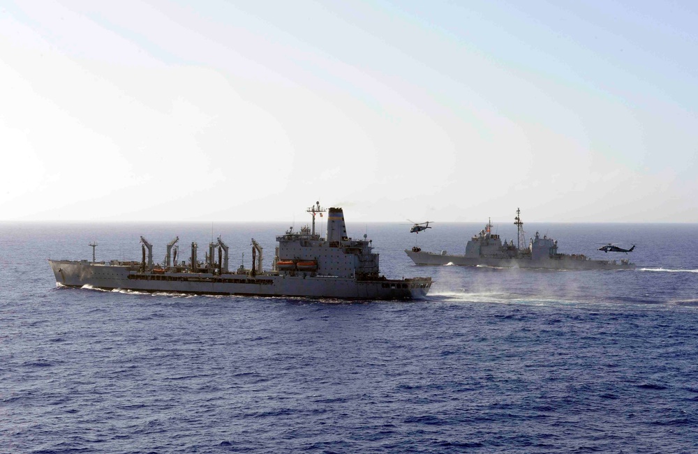 USS John C. Stennis replenishment at sea
