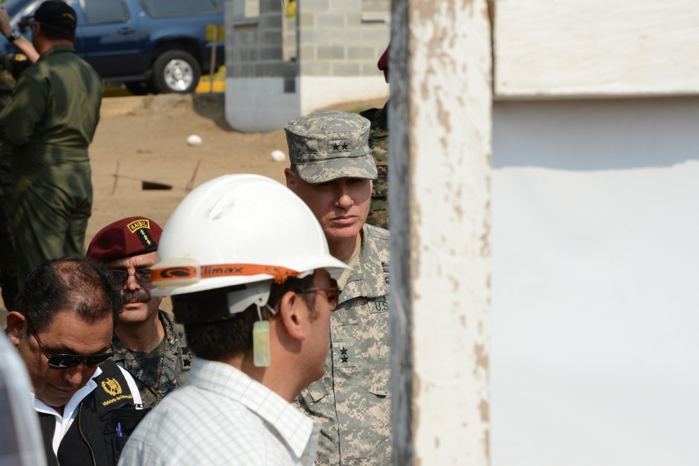 Army South CG listens to brief on construction progress