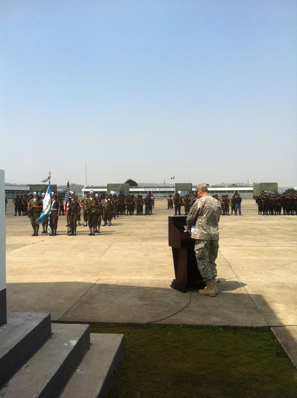 Army South CG speaks at ceremony