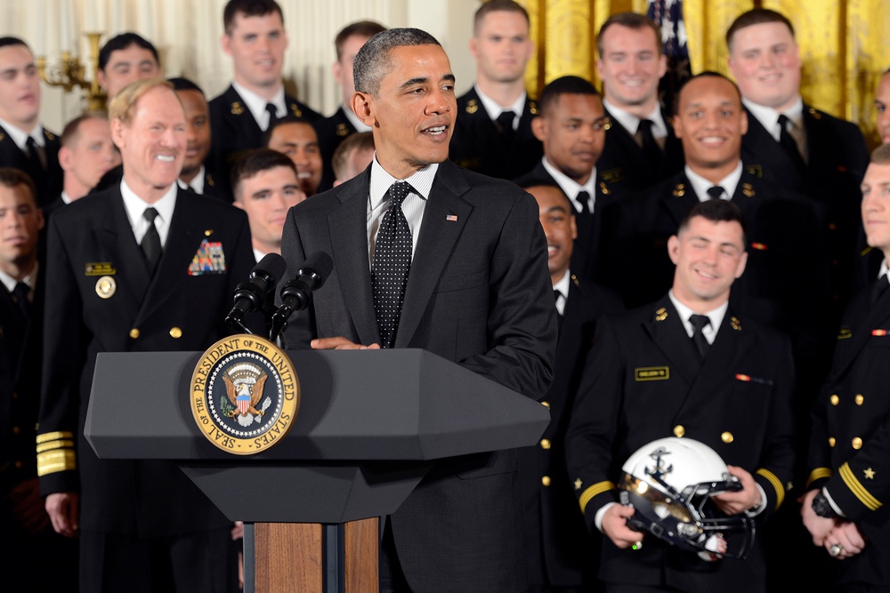 DVIDS Images US Naval Academy football team honored at White House