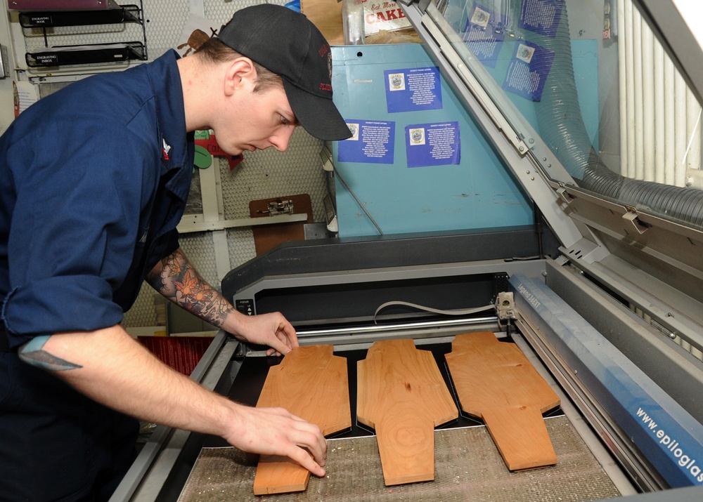 USS Nimitz sailors at work