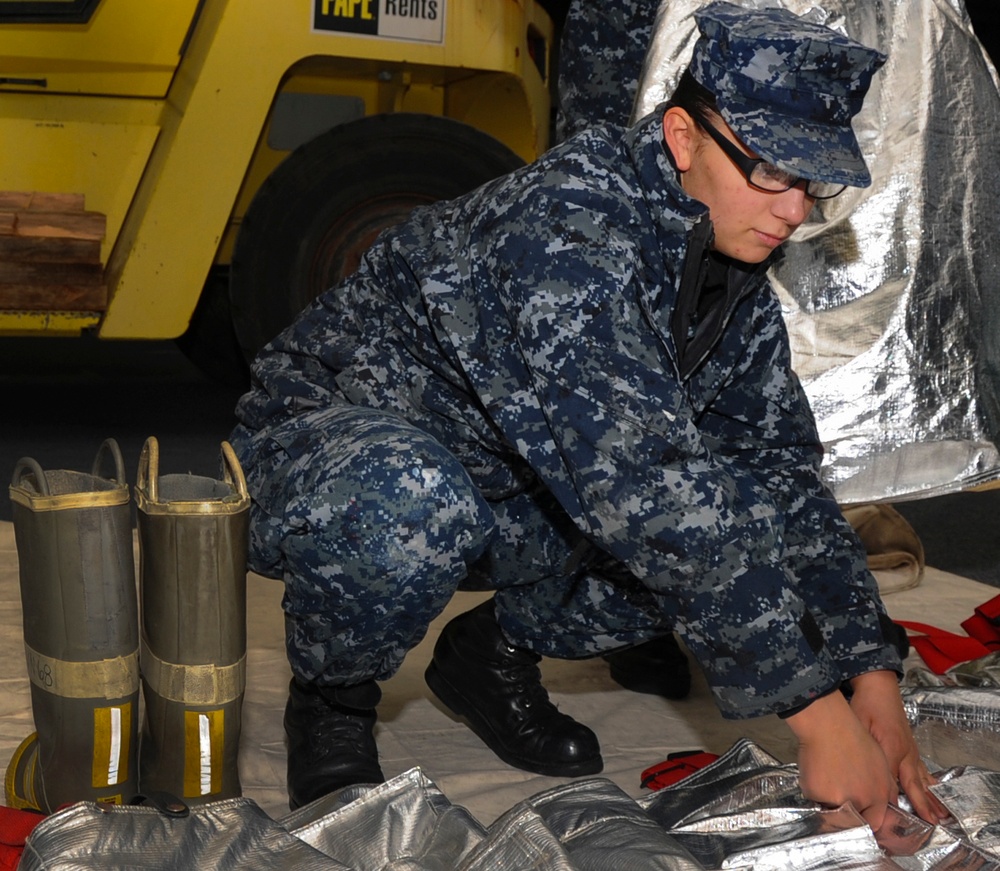 USS Nimitz sailors at work