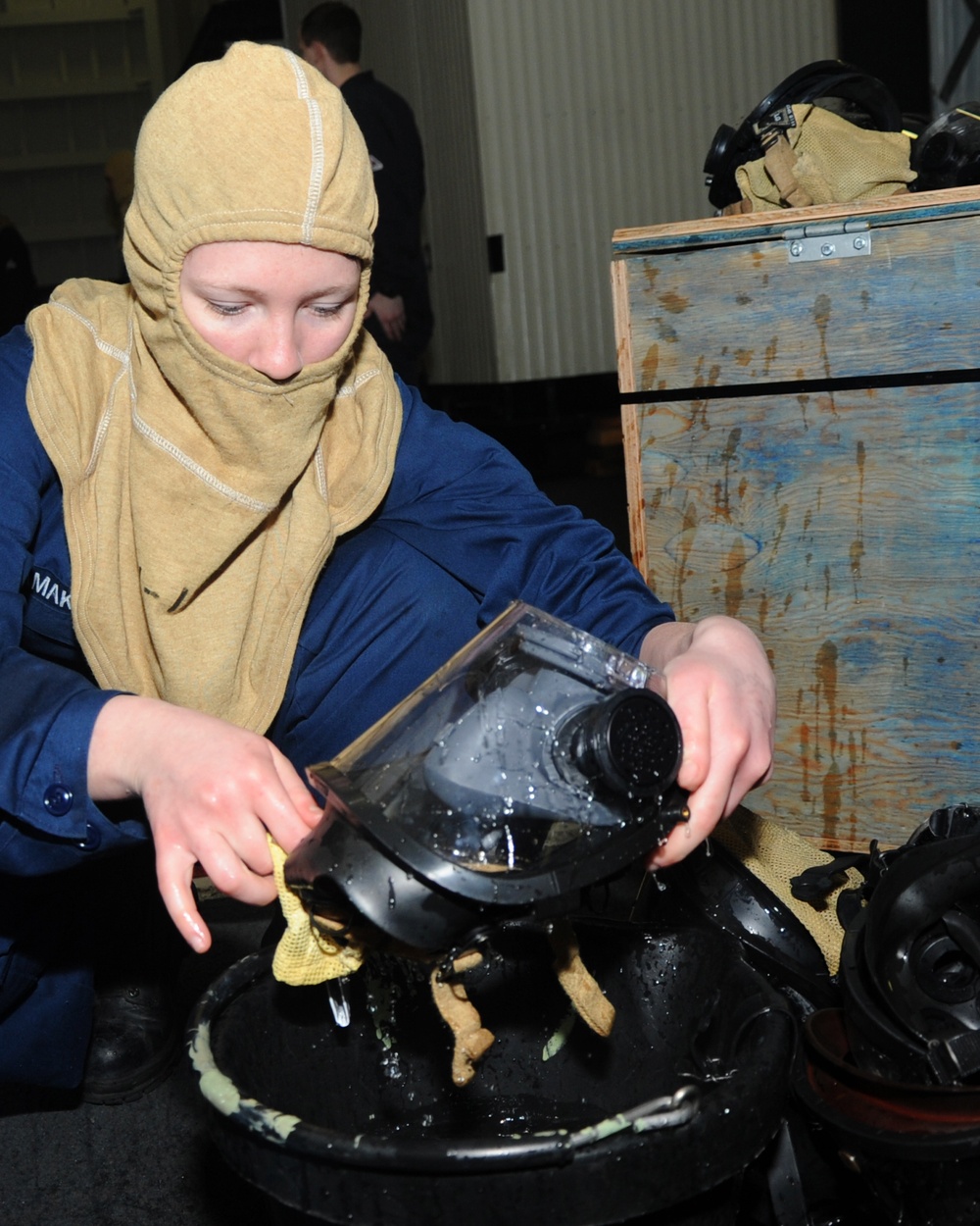 USS Nimitz sailors at work