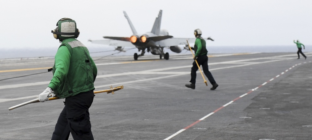 Nimitz flight deck action