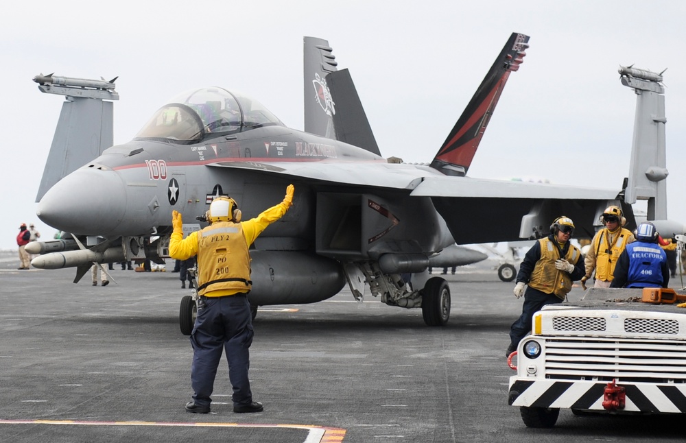 Nimitz flight deck action