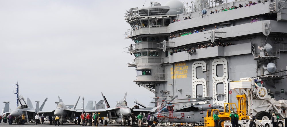 Nimitz flight deck action