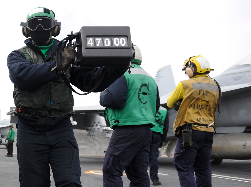 Nimitz flight deck action