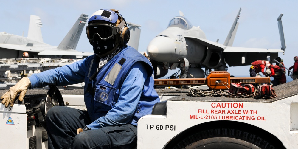 Nimitz flight deck action