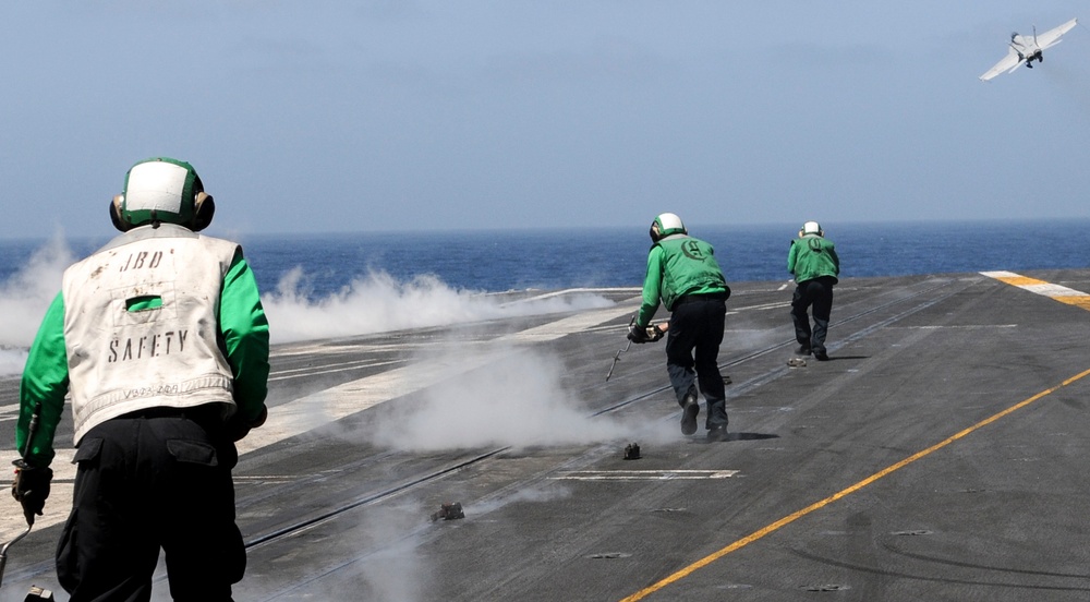 Nimitz flight deck action