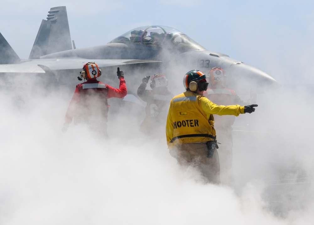 Nimitz flight deck action