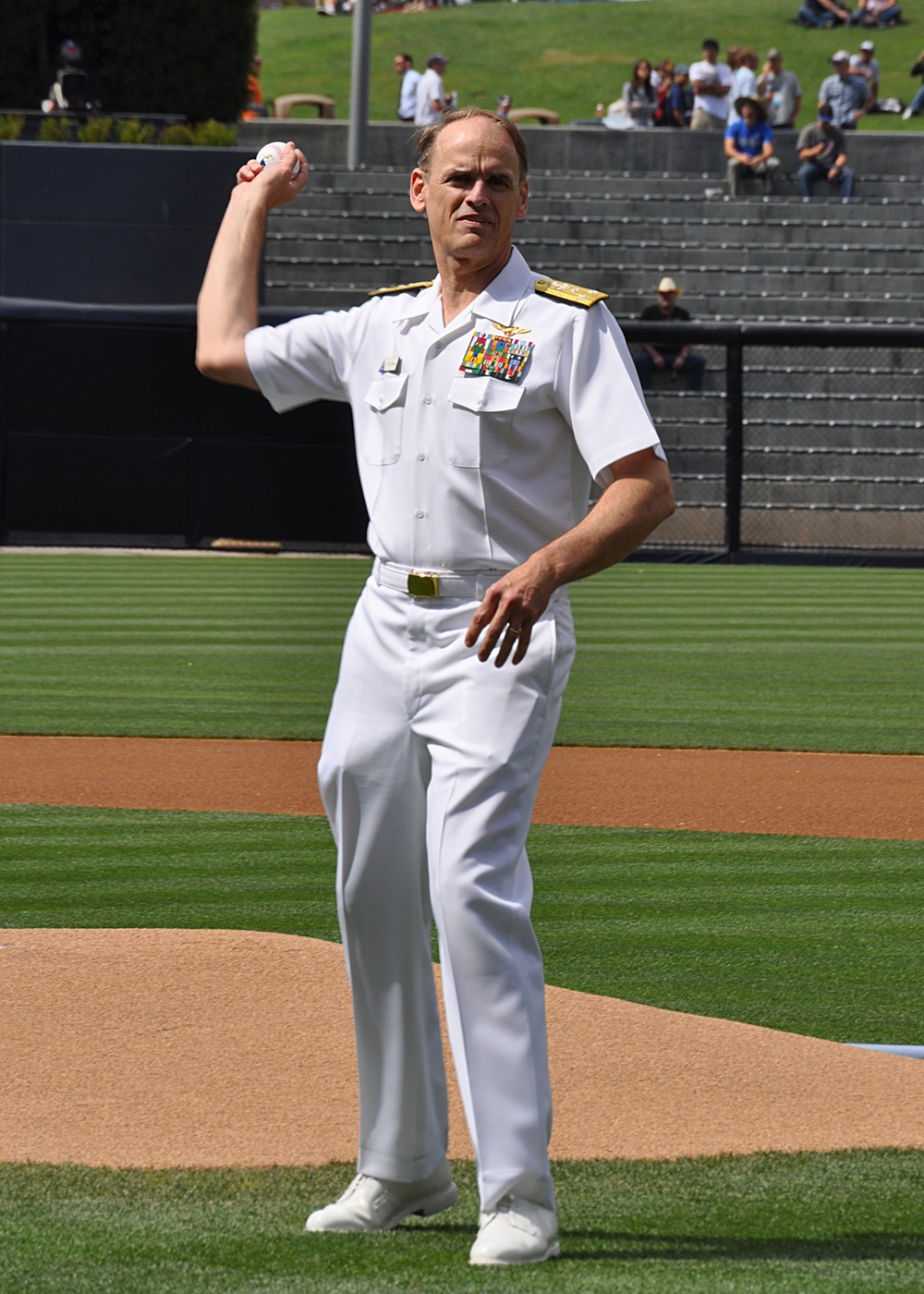 Admiral throws out pitch