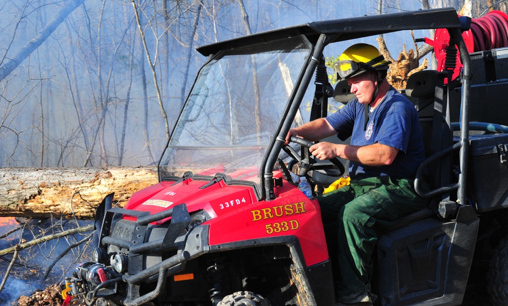 Base firefighting officials: largest fire in 25 years