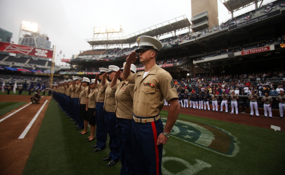 DVIDS Images Padres salute service members during Military