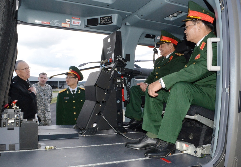 Vietnam delegation tours UH-72 Lakota helicopter