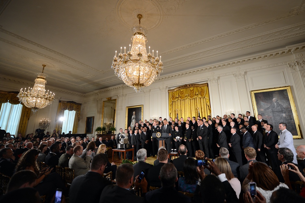 Naval Academy football team at White House