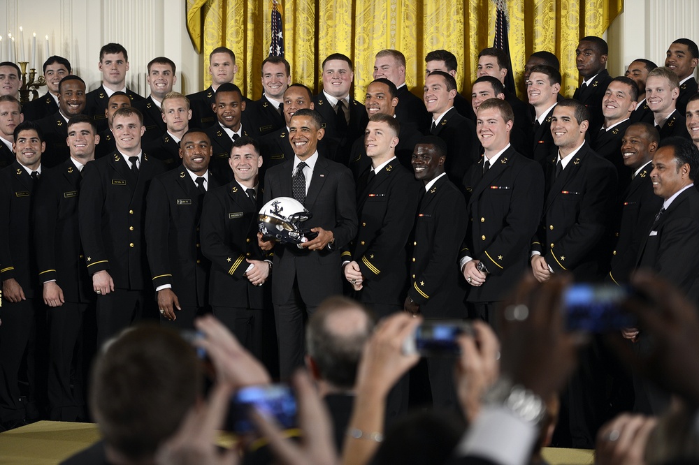 Naval Academy football team at White House