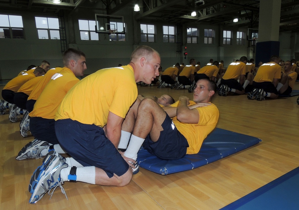 Recruits at Naval Station Great Lakes