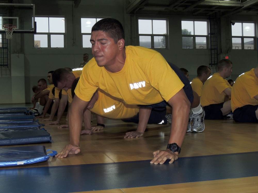 Recruits at Naval Station Great Lakes