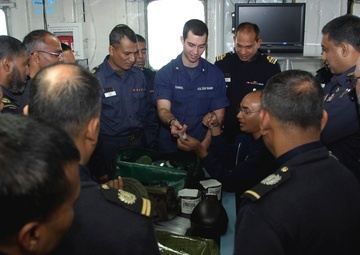 The Bangladesh Navy aboard the US Coast Guard Cutter Jarvis
