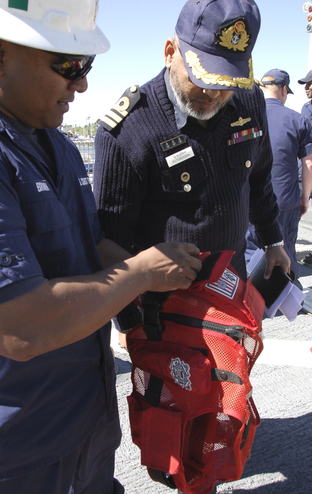 The Bangladesh Navy aboard the US Coast Guard Cutter Jarvis