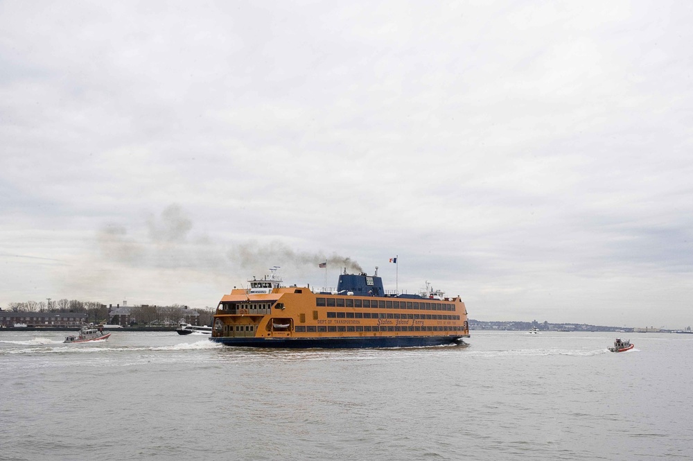 Coast Guard escorts Staten Island Ferry