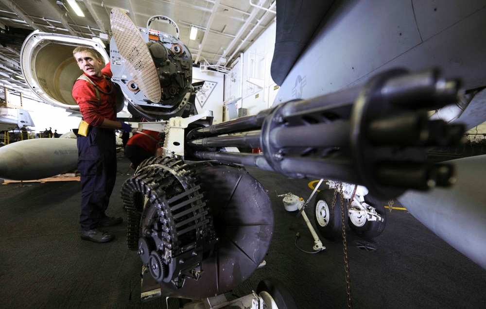 USS Nimitz sailors at work