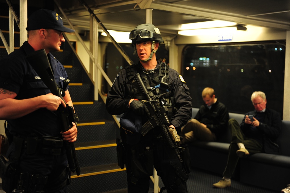 MSST provides security on Boston Harbor ferries