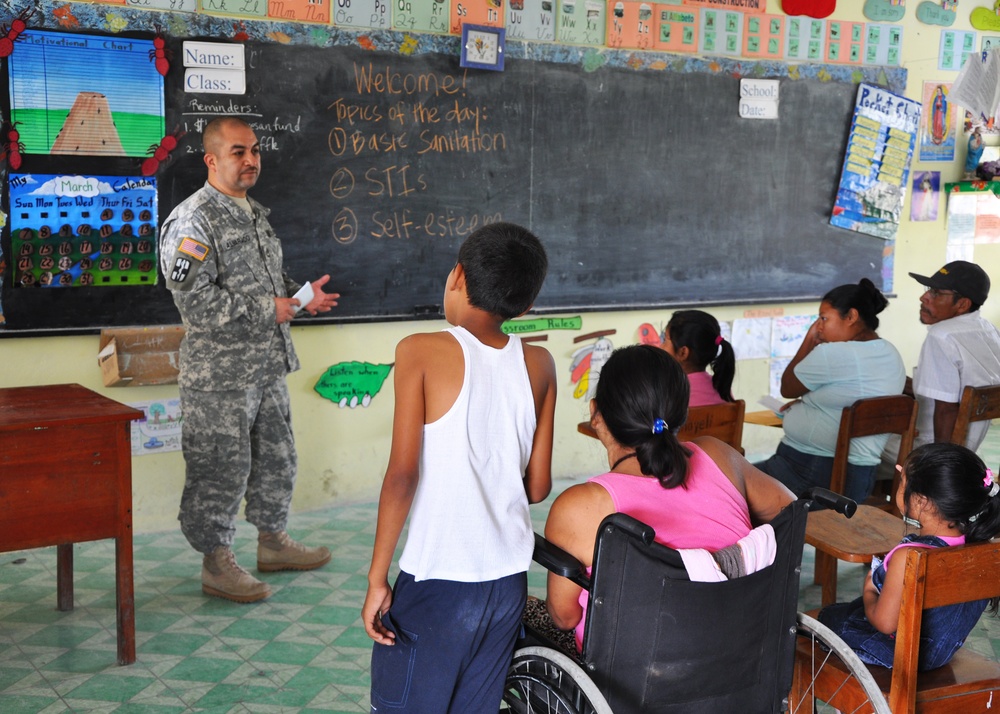 Medical training exercise in Guinea Grass, Belize