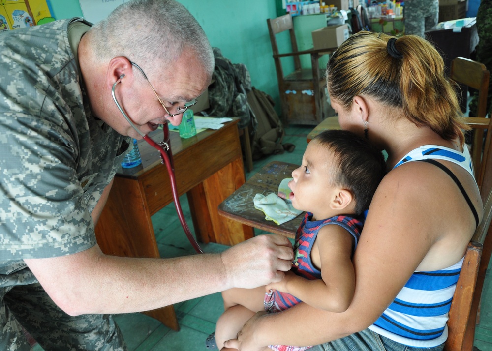 Medical training exercise in Guinea Grass, Belize