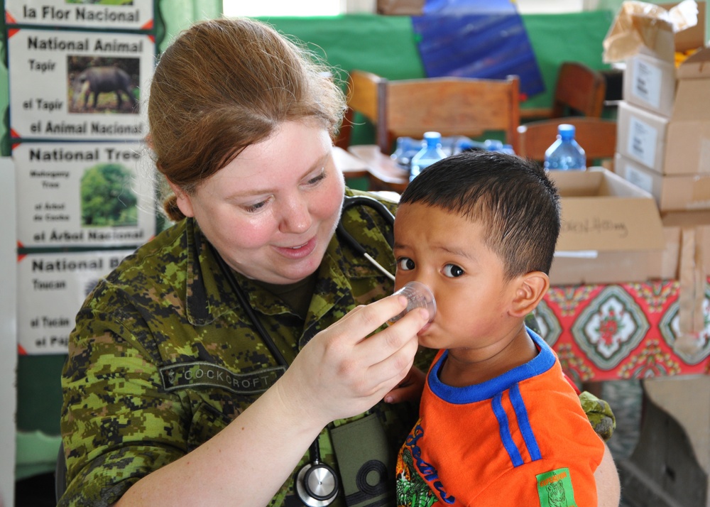 Medical training exercise in Guinea Grass, Belize