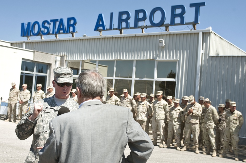 NATO HQ Sarajevo commander meets AFBiH returning deployers