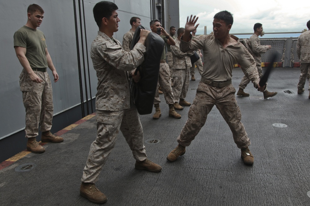 Marines and sailors train under extreme stress at sea