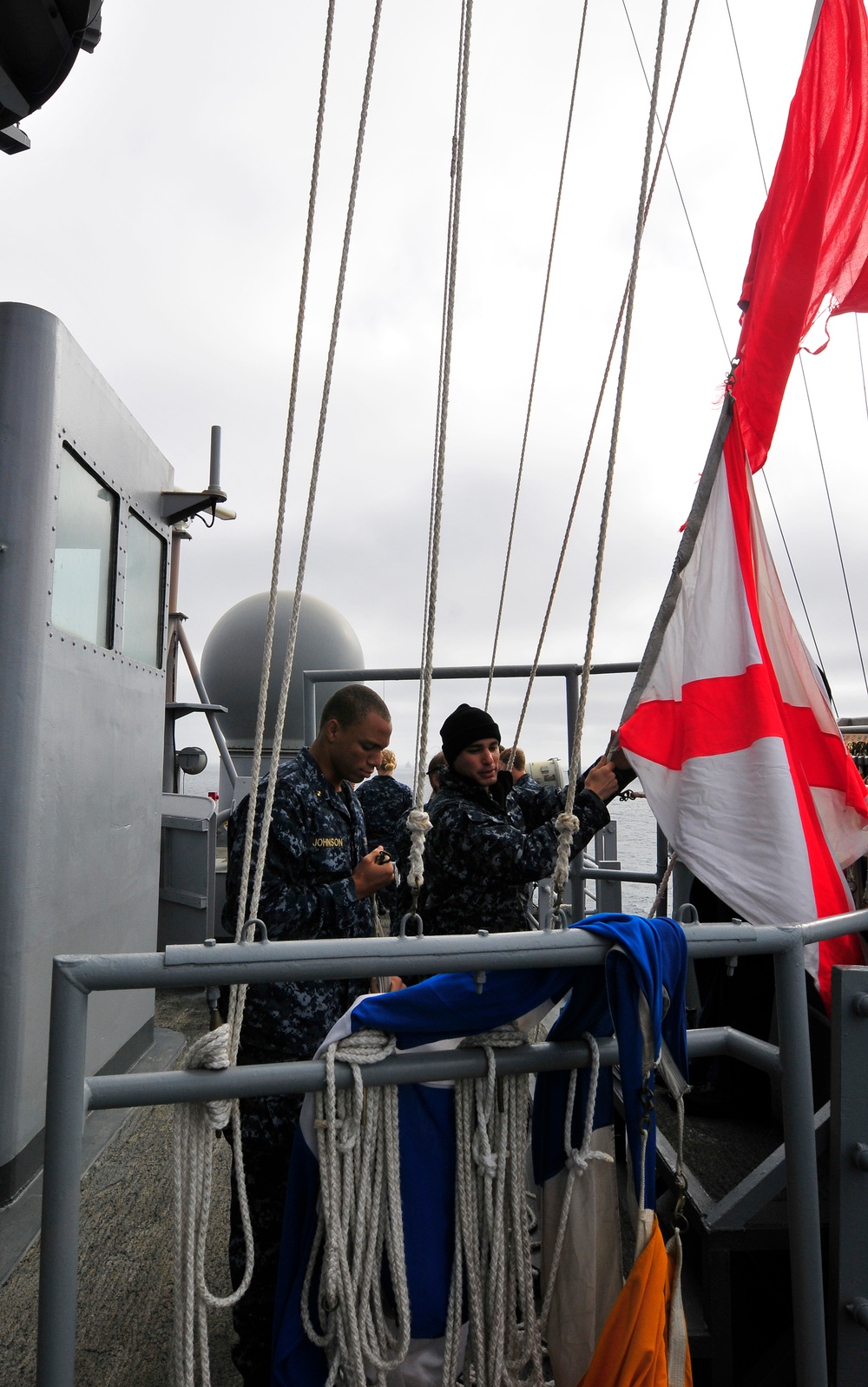 Flag hoisting