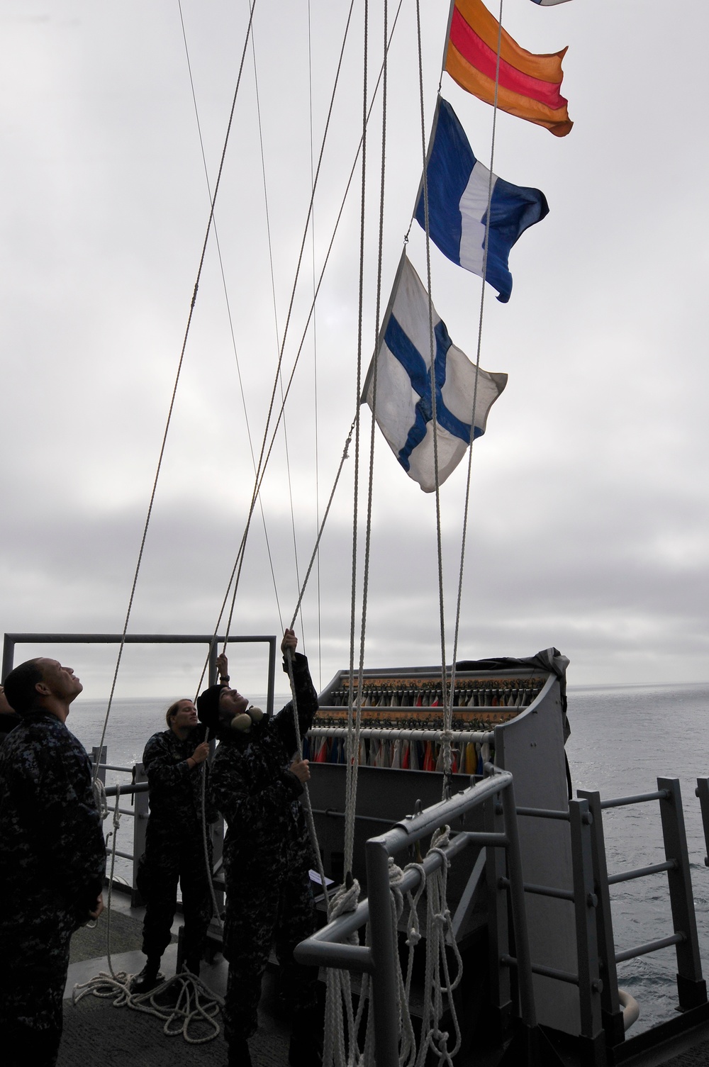 Flag hoisting