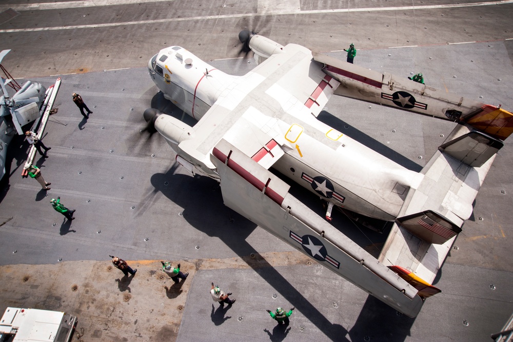 USS George HW Bush conducts training operations in Atlantic Ocean