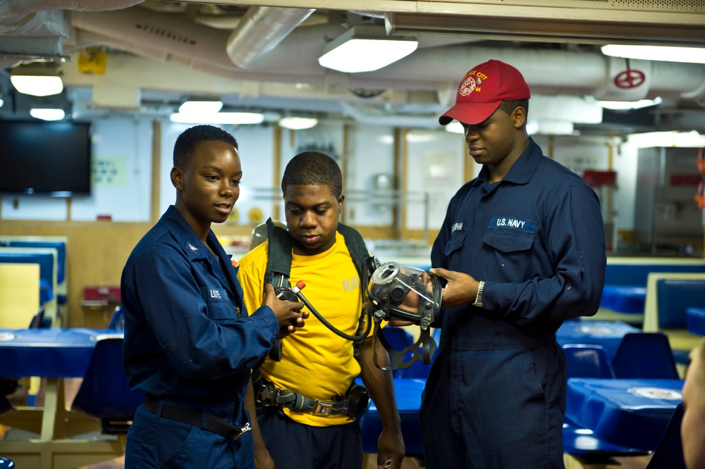 USS Hue City sailors train