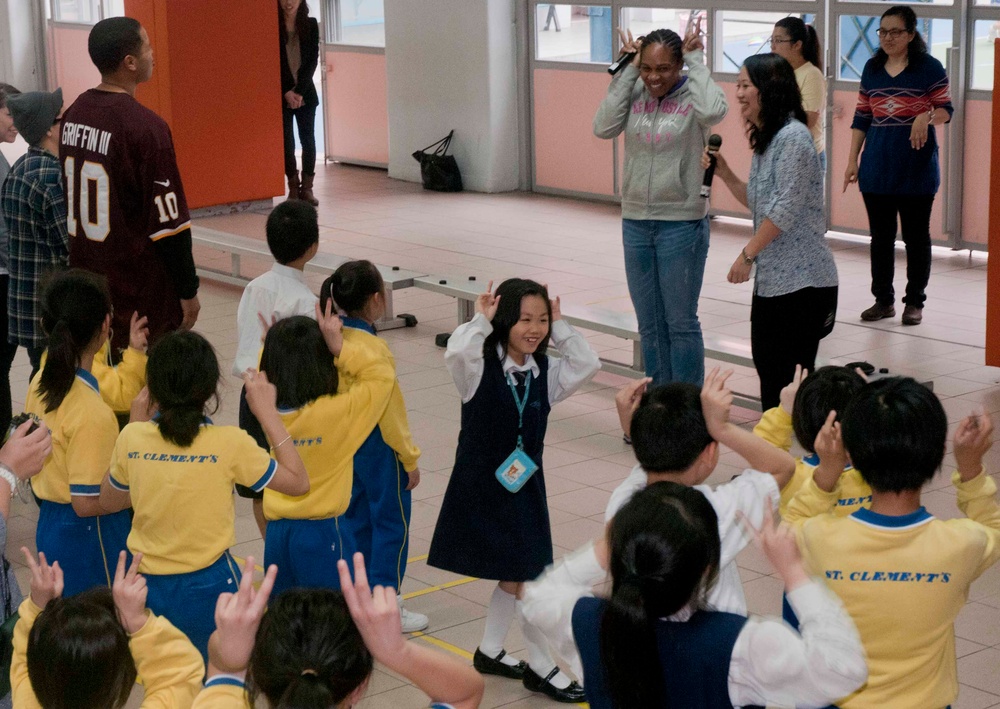 Peleliu Sailors and Marines Volunteer at Hong Kong School