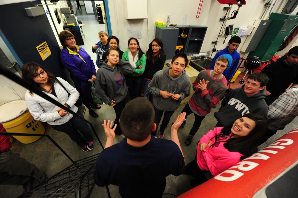Kake High School visits Coast Guard Station Juneau
