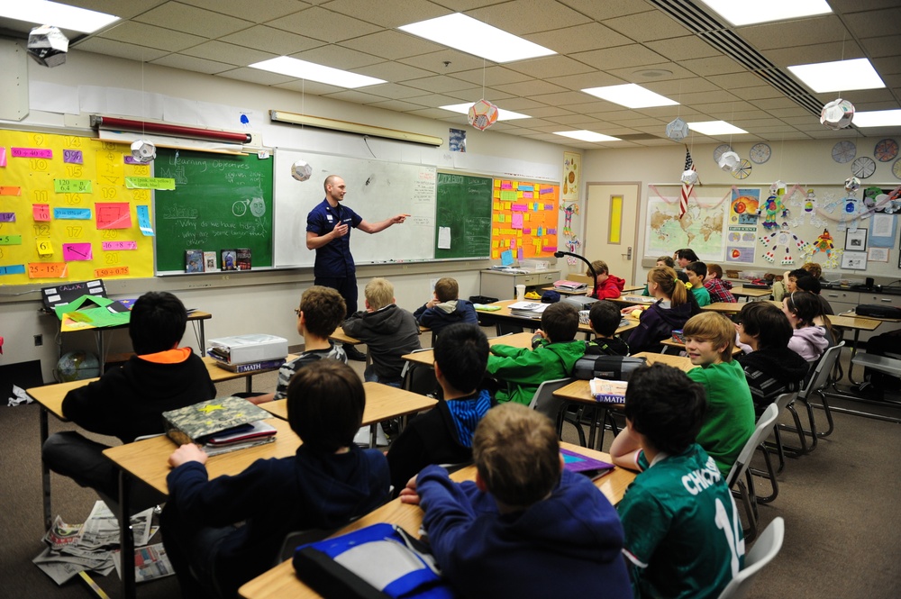 Coast Guard teaches at Dzantik'i Heeni Middle School